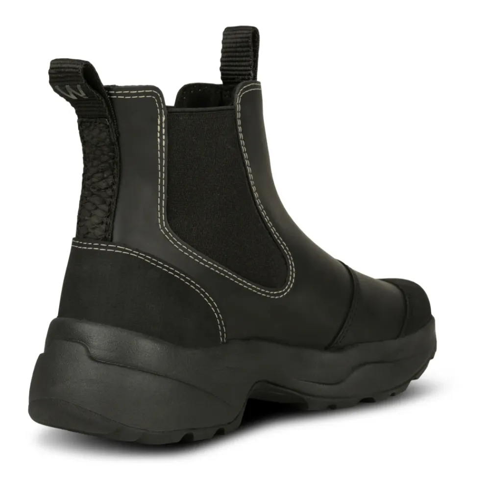 Woden Støvler|Chelsea Boots*Vandtætte gummistøvler med fiskeskinddetaljer Sort