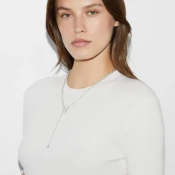 Gucci Smykker*Varemærke Lariat halskæde i sterlingsølv med hjertemotiv Grå