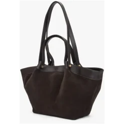 Estro Indkøbstasker*Velour Shopper Taske Brun