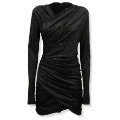 ROTATE Birger Christensen Kjoler*Velvet Ls Mini Dress Sort