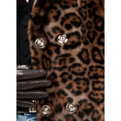 Cesare Gaspari Frakker*Vendbar Lang Vinter Faux Fur Frakke Sort