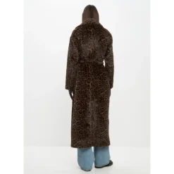 Cesare Gaspari Frakker*Vendbar Lang Vinter Faux Fur Frakke Sort