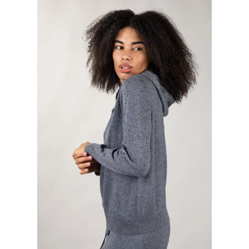 Seventy Striktrøjer & Sweatere*Venezia Hoodie Grå