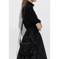 Moncler Håndtasker*Very Mesh & Leather Tote Bag Sort