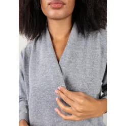 Seventy Striktrøjer & Sweatere*V-hals Strik Grå