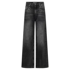 Co'Couture Jeans*Vickycc Stud Wide Jeans Sort