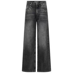 Co'Couture Jeans*VickyCC Stud Wide LL Jeans Sort