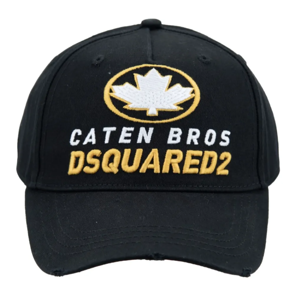 Dsquared2 Huer & Kasketter*Vintage Baseball Cap med spænde Sort