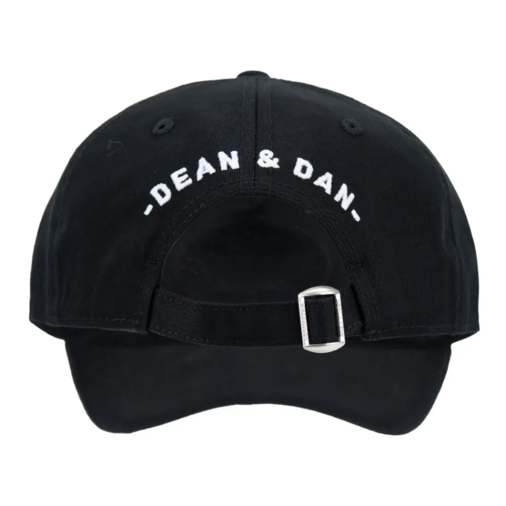 Dsquared2 Huer & Kasketter*Vintage Baseball Cap med spænde Sort