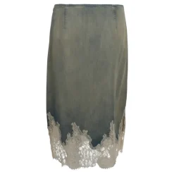 Diesel Nederdele*Vintage Denim Midi-nederdel med Blonde Blå