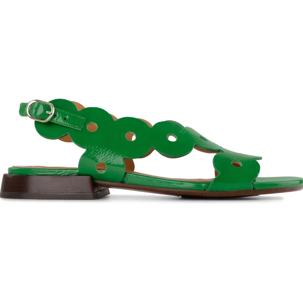 Chie Mihara Sandaler*Vintage Patent Læder Sandal Grøn