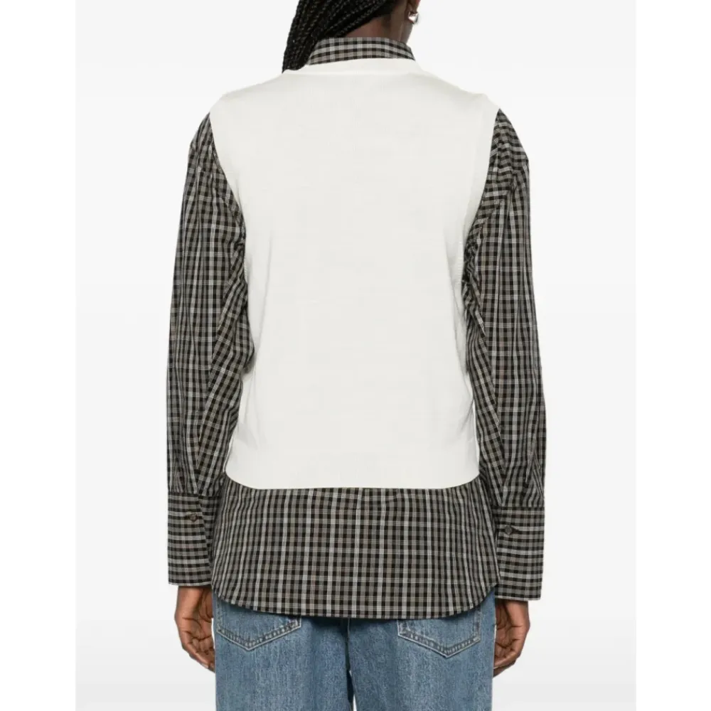 A.P.C. Striktrøjer & Sweatere*V-neck Vest Hvid