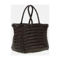 Dragon Diffusion Indkøbstasker*Vævet lædertote Brun