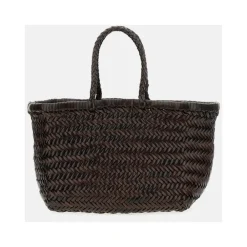 Dragon Diffusion Indkøbstasker*Vævet lædertote Brun