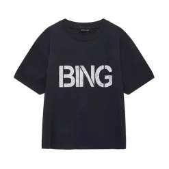 Anine Bing T-Shirts*Wagner Printed T-shirt Sort