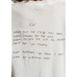 Anine Bing T-Shirts*Walker Tee Lyrics Hvid
