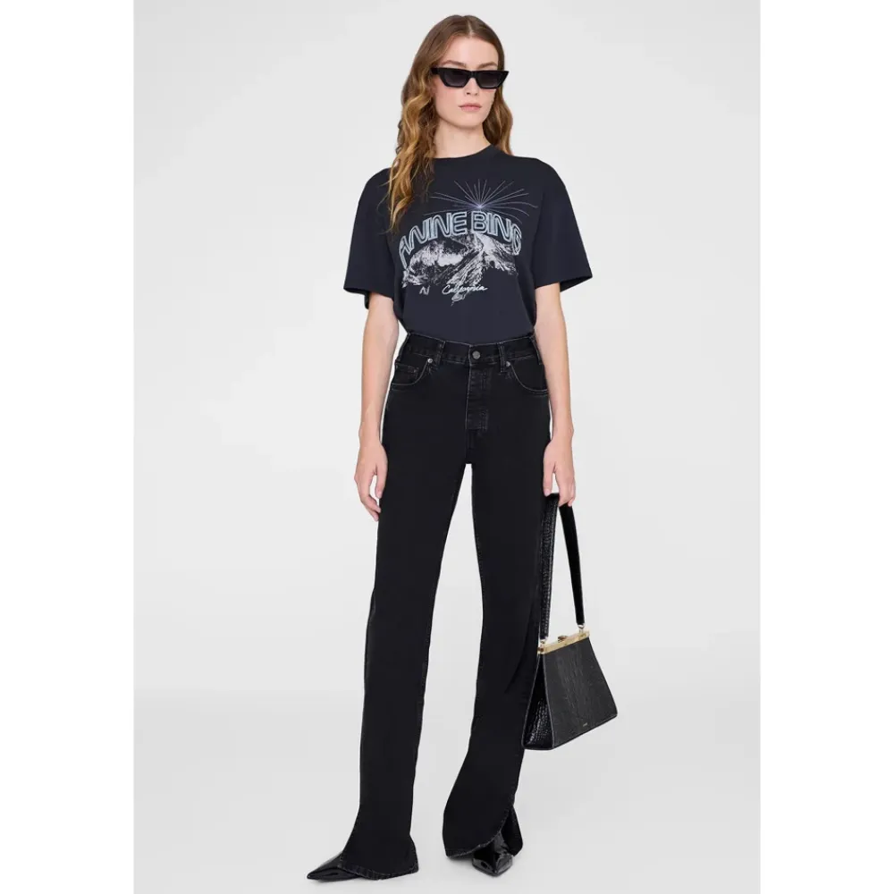 Anine Bing T-Shirts*Walker Vintage black - A-08-11580 Sort