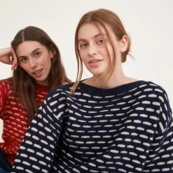 Basic Apparel Striktrøjer & Sweatere*Wava Sweater - Mørke Strik Blå