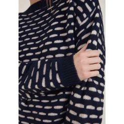 Basic Apparel Striktrøjer & Sweatere*Wava Sweater - Mørke Strik Blå