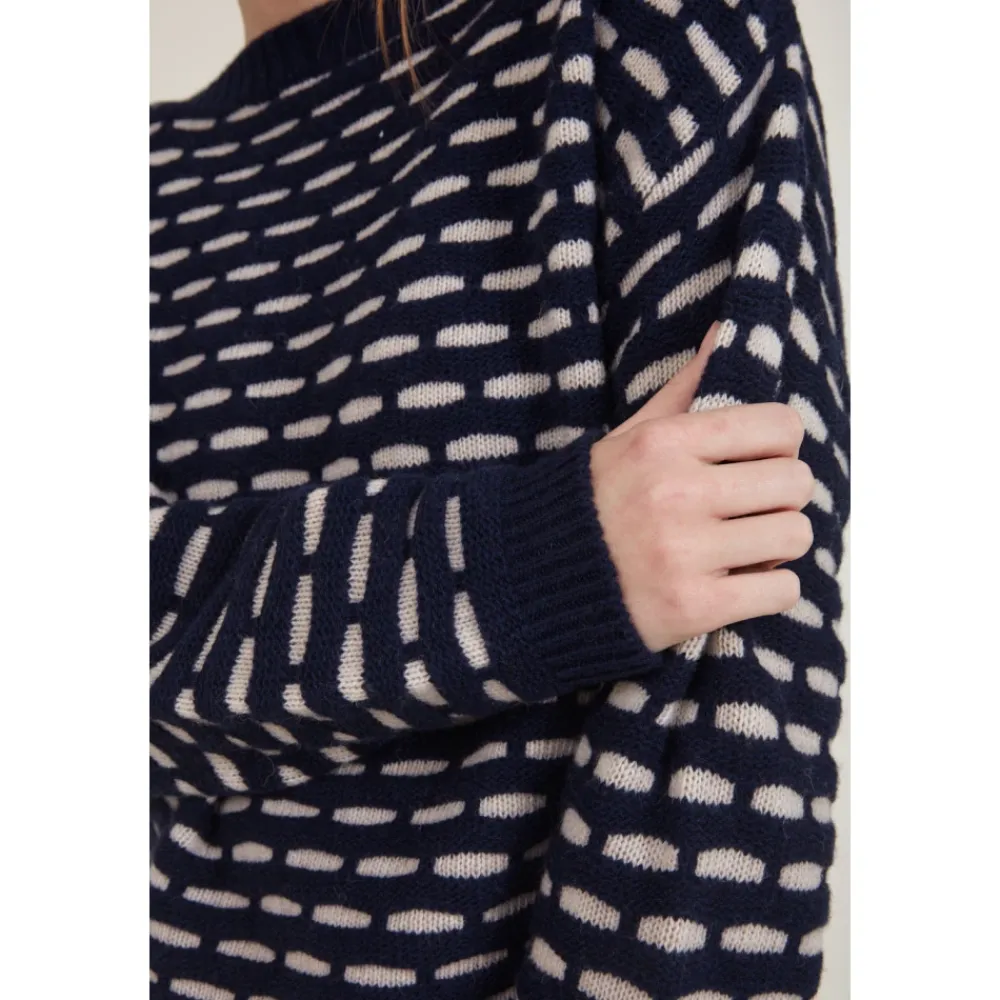 Basic Apparel Striktrøjer & Sweatere*Wava Sweater - Mørke Strik Blå