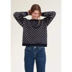 Basic Apparel Striktrøjer & Sweatere*Wava Sweater - Mørke Strik Blå