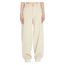 Haikure Bukser*Wide Leg Corduroy Pants Beige