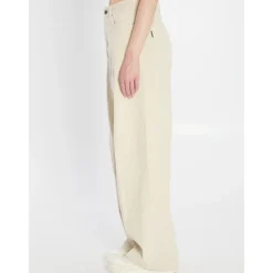 Haikure Bukser*Wide Leg Corduroy Pants Beige