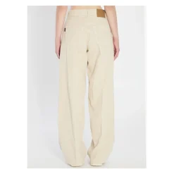 Haikure Bukser*Wide Leg Corduroy Pants Beige