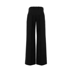 Alexander McQueen Bukser*Wide Leg Tailored Trousers Sort