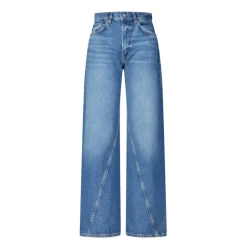 Anine Bing Jeans*Wide-Leg Jeans med Afslappet Pasform Blå