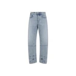 Jil Sander Jeans*Wide-Leg Seamed Denim Pants Blå