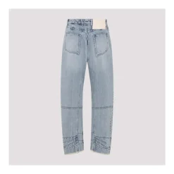 Jil Sander Jeans*Wide-Leg Seamed Denim Pants Blå