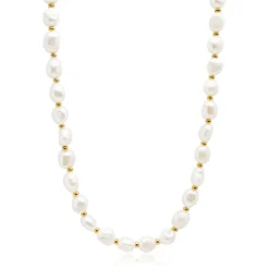Nialaya Smykker*Women's Baroque Pearl Choker Gul