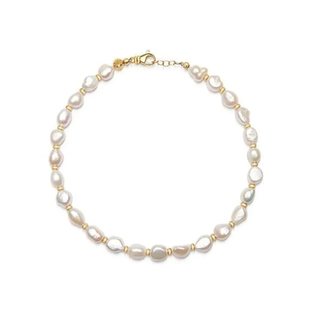 Nialaya Smykker*Women's Baroque Pearl Choker Gul