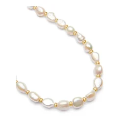 Nialaya Smykker*Women's Baroque Pearl Choker Gul