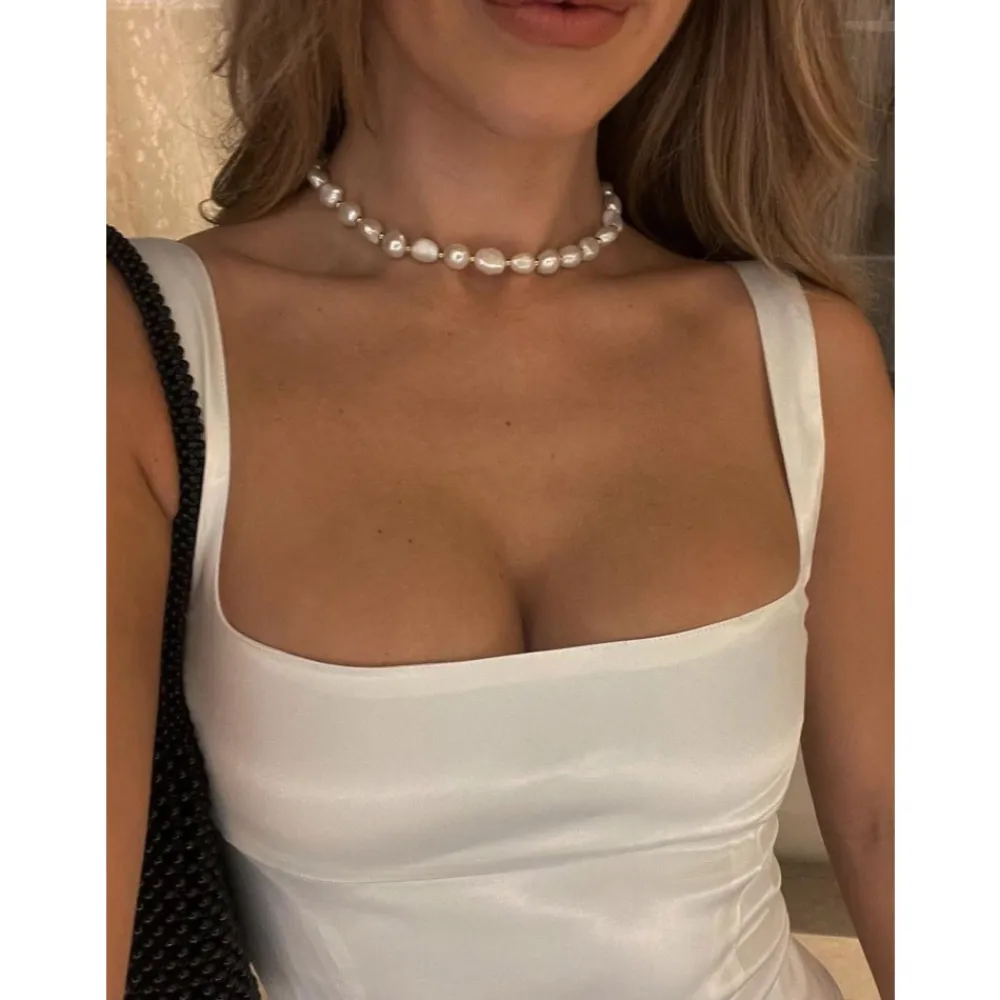 Nialaya Smykker*Women's Baroque Pearl Choker Gul