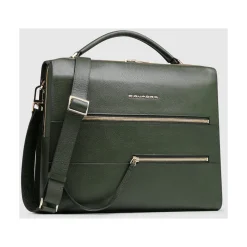 Piquadro Laptop Tasker*Women's laptop bag with iPad® compartment, shock absorbing and RFID protection Grøn