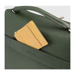 Piquadro Laptop Tasker*Women's laptop bag with iPad® compartment, shock absorbing and RFID protection Grøn