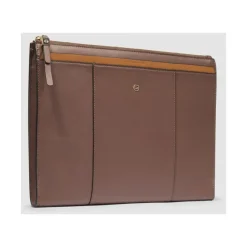 Piquadro Laptop Tasker*Women's leather clutch for iPad® Brun