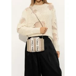 Chloé Bæltetasker*Woody Mini shopper taske Beige