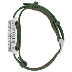 Gucci Ure*YA136364 - Dive 40 mm rustfrit stålkasse, sort urskive, keramisk bezel, nato grøn-rød-grøn rem, selvoptrækkende bevægelse Multifarvet