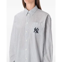 Sporty & Rich Bluser & Skjorter*Yankees Serif Oversized Shirt Blå