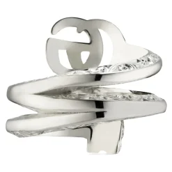 Gucci Smykker*YBC770719001 - 925 Sterling Sølvring med Double G Grå