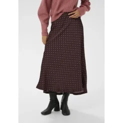 InWear Nederdele*ZaniaIW Skirt Brown Bordeaux Small Dot - 305 - 30111253 Brun