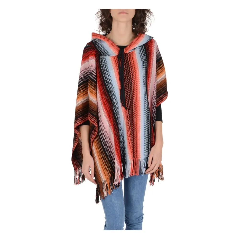 Missoni Tørklæder*Zigzag Strikket Halstørklæde Multifarvet